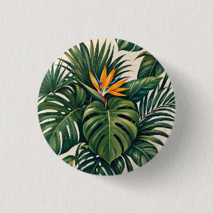Minimalistischer Monstera-Blatt-Tropen-Pin-Button Button