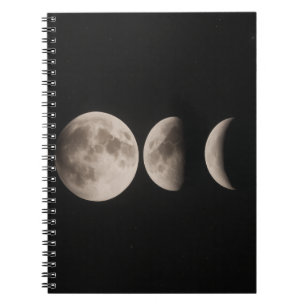 Minimalistischer Moon Phases Night Notebook Notizblock