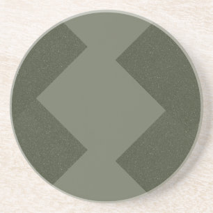 Minimalistischer Moss Green Sandstone Untersetzer