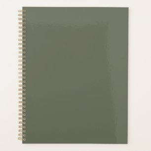 Minimalistischer Moss Green Weekly Planer - Anpass