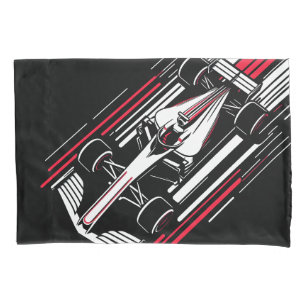 Minimalistischer Motorsport-Formel-Rennwagen-Gesch Kissenbezug