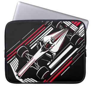 Minimalistischer Motorsport-Formel-Rennwagen-Gesch Laptopschutzhülle