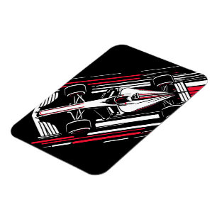 Minimalistischer Motorsport-Formel-Rennwagen-Gesch Magnet