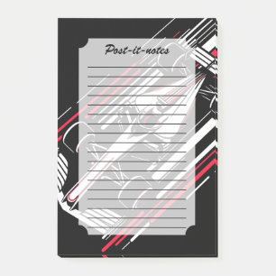 Minimalistischer Motorsport-Formel-Rennwagen-Gesch Post-it Klebezettel