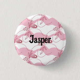 Minimalistischer Muster-Personalisierter Knopf  Button