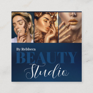 Minimalistischer Nagelkünstlerischer Salon Manicur Quadratische Visitenkarte