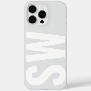 Minimalistischer Name Anfangsgraues, benutzerdefin iPhone 16 Pro Max Hülle