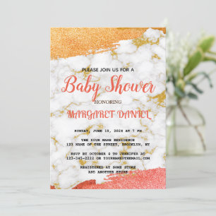 Minimalistischer Name Anpassung der Baby-Dusche au Einladung