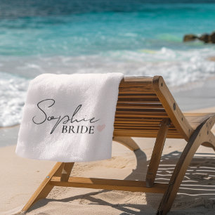 Minimalistischer Name der benutzerdefinierten Brüc Strandtuch