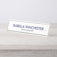 Minimalistischer Name der Marine in Blau und Weiß 