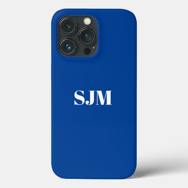 Minimalistischer Name der Monografie blau Case-Mate iPhone Hülle (Rückseite)