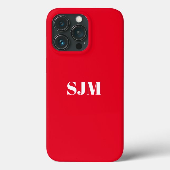 Minimalistischer Name der Monografie rot Case-Mate iPhone Hülle (Rückseite)