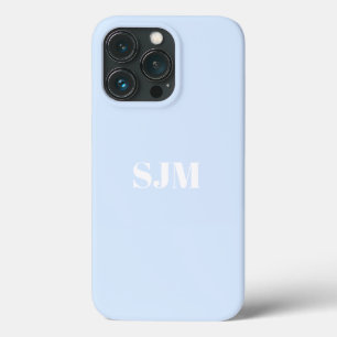 Minimalistischer Name der Monogrammnummer blau Case-Mate iPhone Hülle