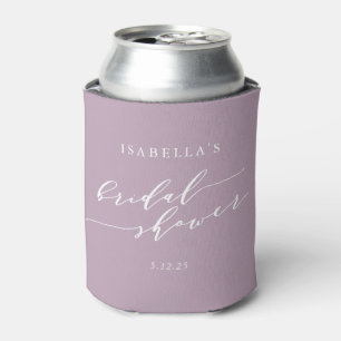 Minimalistischer Name des Brautparty Dusty Lilac Dosenkühler