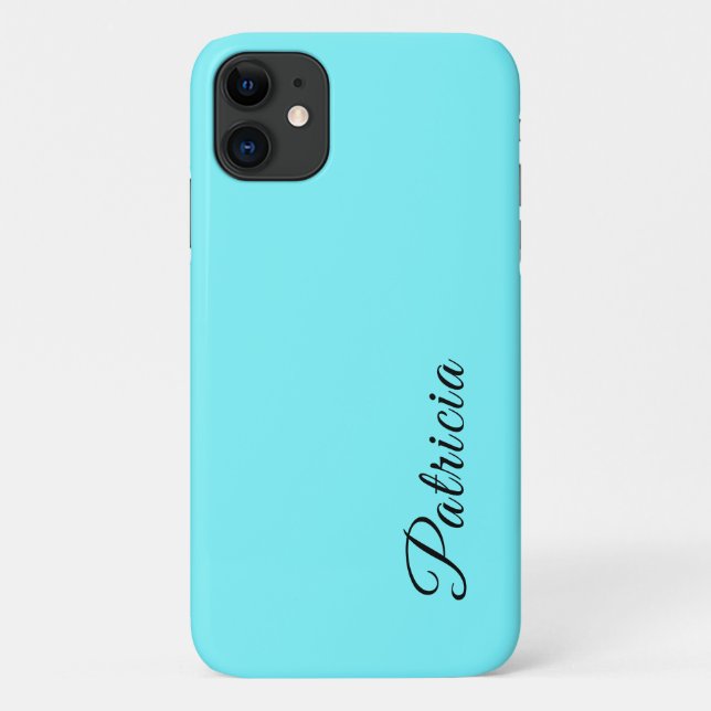 Minimalistischer Name des elektrischen Blue Solid  Case-Mate iPhone Hülle (Rückseite)