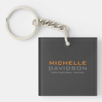 Minimalistischer Name des modernen, grauen, orange