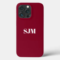 Minimalistischer Name des Monogramms bordeauxweiß