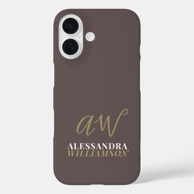 Minimalistischer Name des Monogramms Case-Mate iPhone Hülle (Rückseite)