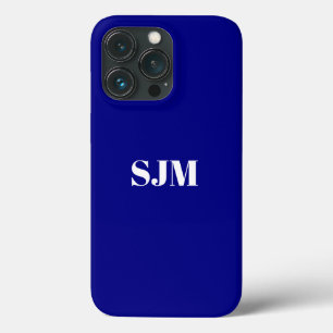 Minimalistischer Name des Monogramms Kobalt blau w Case-Mate iPhone Hülle