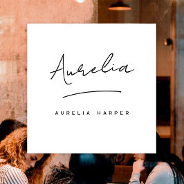 Minimalistischer Name für kleine Unternehmen Fensteraufkleber