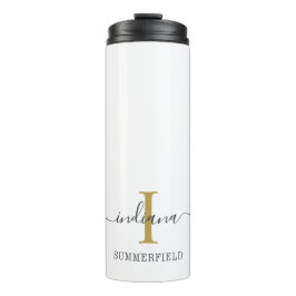 Minimalistischer Name für Monogram-Skripte Stilgra Thermosbecher
