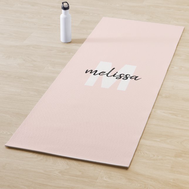 Minimalistischer Name für Monogramm-Handschrift Yogamatte (Beispiel)