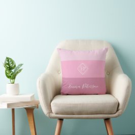 Minimalistischer Name für Monogramm Kissen