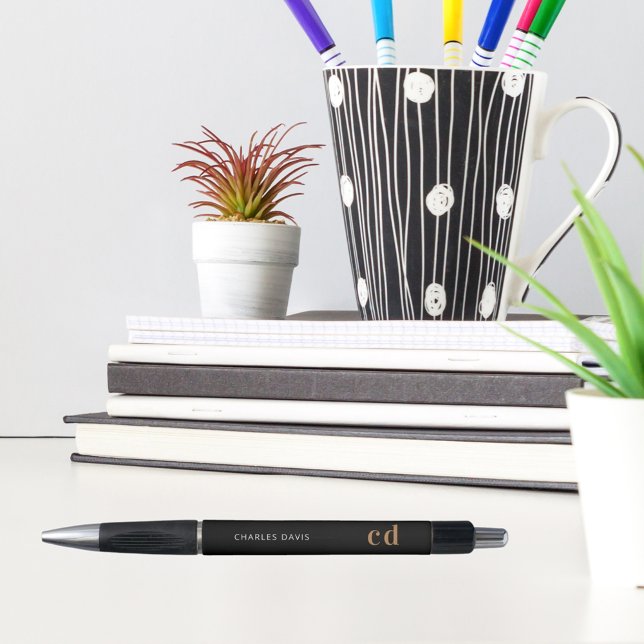 Minimalistischer Name für Schwarzes Gold Kugelschreiber (Von Creator hochgeladen)