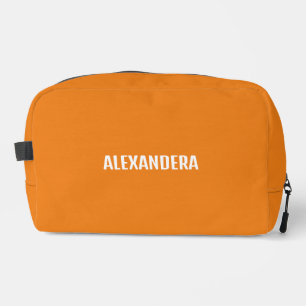 Minimalistischer Name Orange Bachelorette Geschenk Waschbeutel