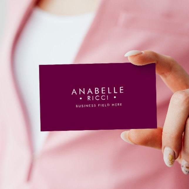 Minimalistischer Name | serieller Schriftart Sans  Visitenkarte (Von Creator hochgeladen)