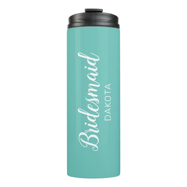 Minimalistischer Name Thermosbecher (Vorderseite)