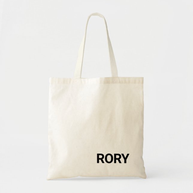 Minimalistischer Name Tote Bag Tragetasche (Vorne)
