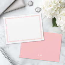 Minimalistischer Namensmonogramm mit rosafarbenem 