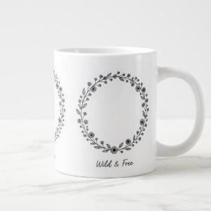 Minimalistischer Naturliebhaber-Kaffeebecher Jumbo-Tasse