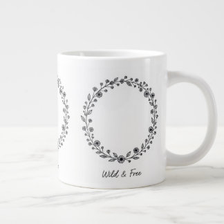 Minimalistischer Naturliebhaber-Kaffeebecher Jumbo-Tasse