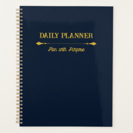 Minimalistischer Navy Blau Gold Planer