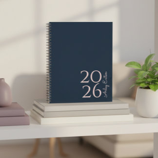 Minimalistischer Navy Custom Montag Planer