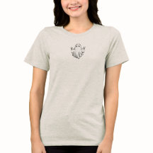 Minimalistischer Niedlicher Ghost-T - Shirt