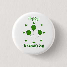 Minimalistischer Niedlicher Happy St Patrick's Day Button