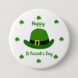Minimalistischer Niedlicher Happy St Patrick's Day Button