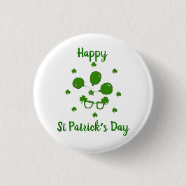 Minimalistischer Niedlicher Happy St Patrick's Day Button