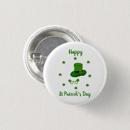 Minimalistischer Niedlicher Happy St Patrick's Day Button