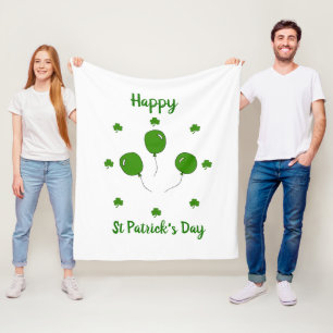 Minimalistischer Niedlicher Happy St Patrick's Day Fleecedecke