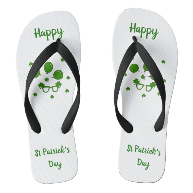 Minimalistischer Niedlicher Happy St Patrick's Day Flip Flops (Fußbett)