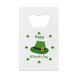 Minimalistischer Niedlicher Happy St Patrick's Day Geldbeutel Flaschenöffner