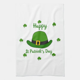 Minimalistischer Niedlicher Happy St Patrick's Day Geschirrtuch