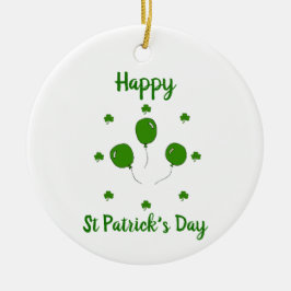 Minimalistischer Niedlicher Happy St Patrick's Day Keramik Ornament