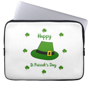 Minimalistischer Niedlicher Happy St Patrick's Day Laptopschutzhülle