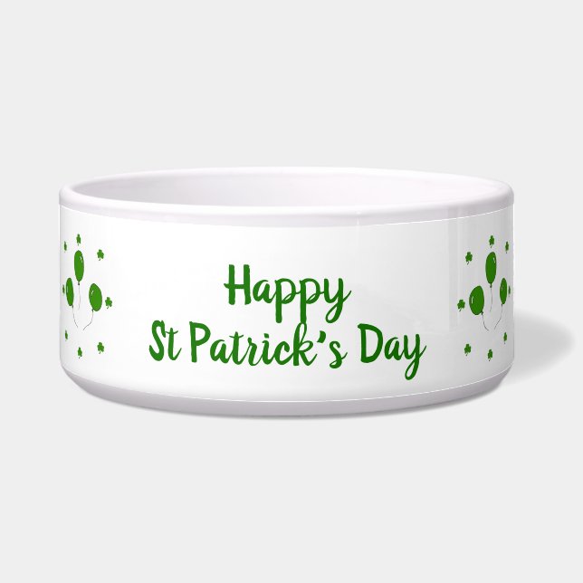Minimalistischer Niedlicher Happy St Patrick's Day Napf (Vorderseite)