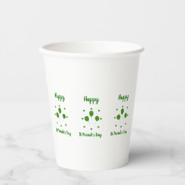 Minimalistischer Niedlicher Happy St Patrick's Day Pappbecher
